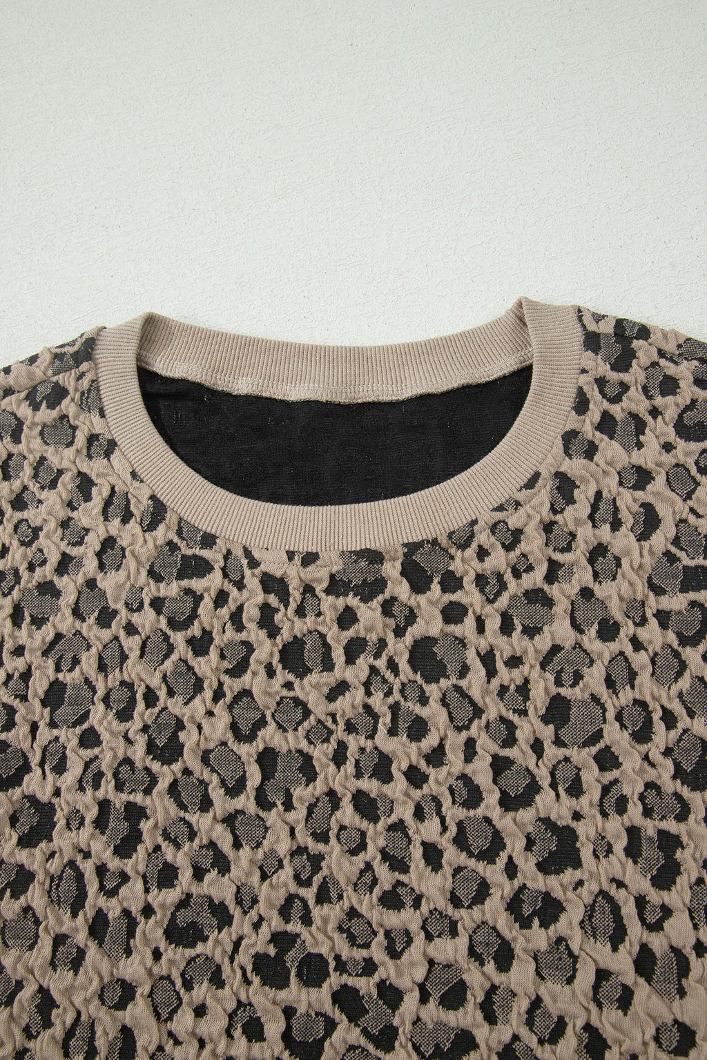 Khaki Leopard Textured Sleeveless Mini Dress with Pockets