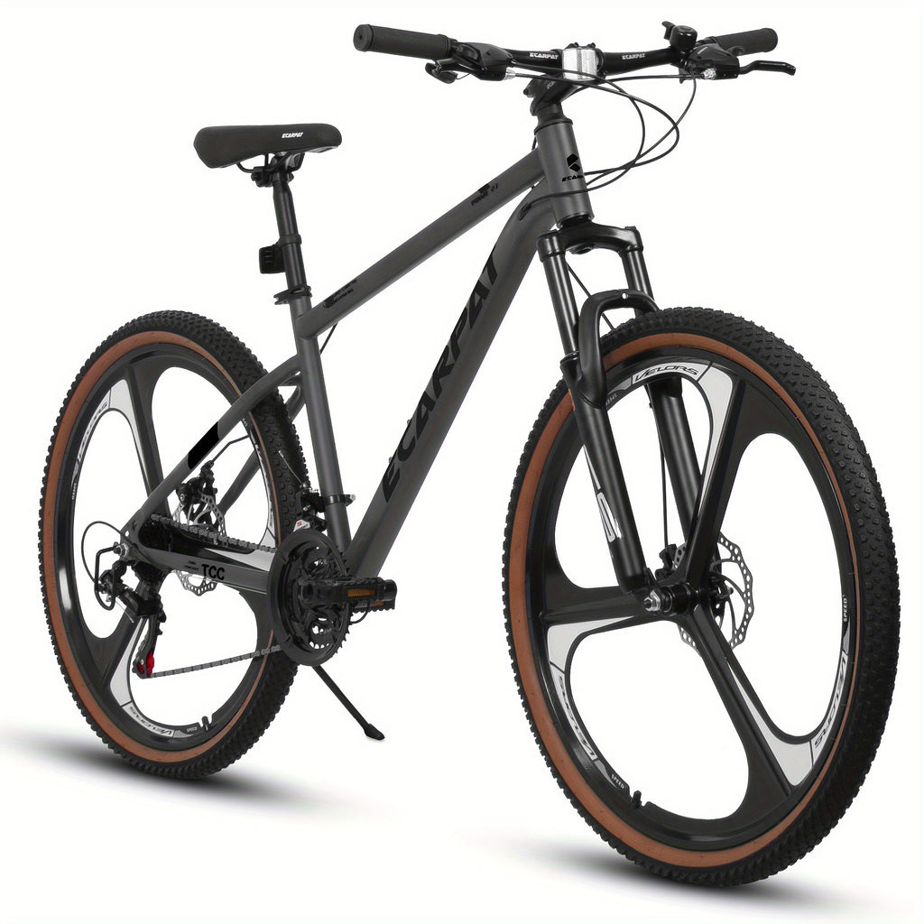 Ecarpat™ Racing MODERNA – 27.5" Hybrid MTB (21-Speed, Dual Disc, Black-Orange)