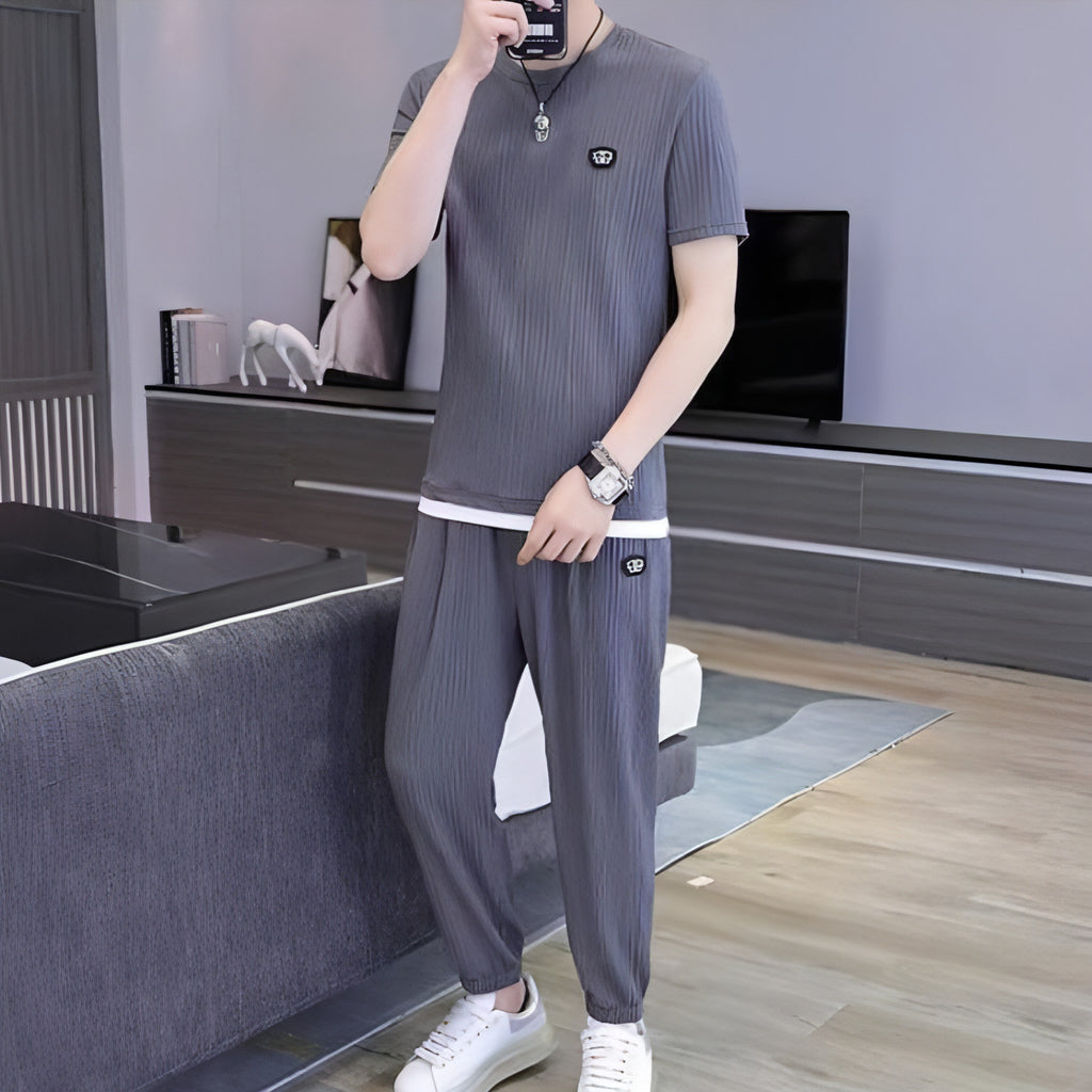 Pantalones de manga corta de secado rápido para ejercicio informal a la moda para hombre