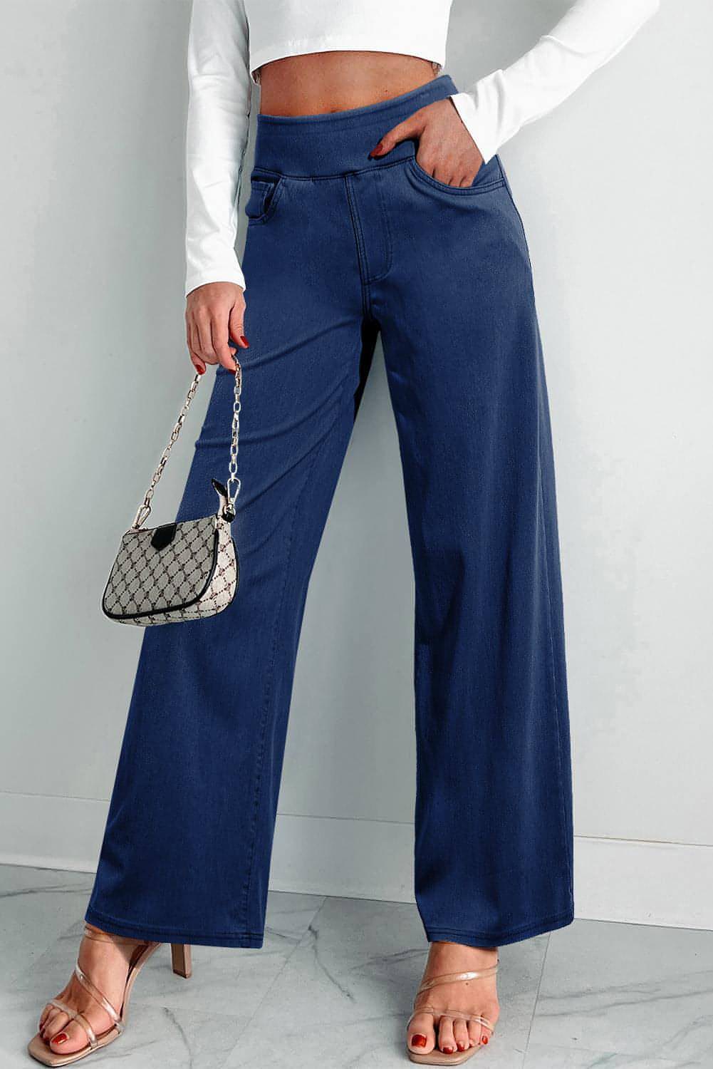 Парус Blue Medium Wash Straight Lease Casual Jeans