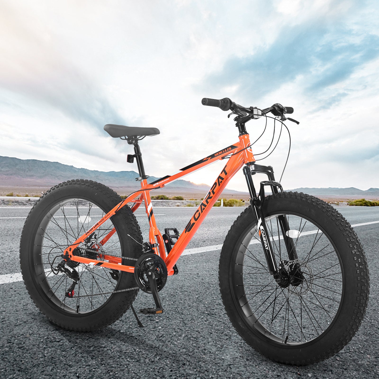 TerraForce™ Ruff-Ryde – 26" Fat Tire Mountain Bike (21-Speed, Full Suspension)