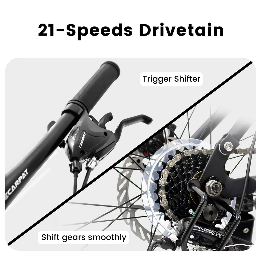 FlexRide™ 24 – 24" MTB Bike with Disc Brakes & 21-Speed Gears