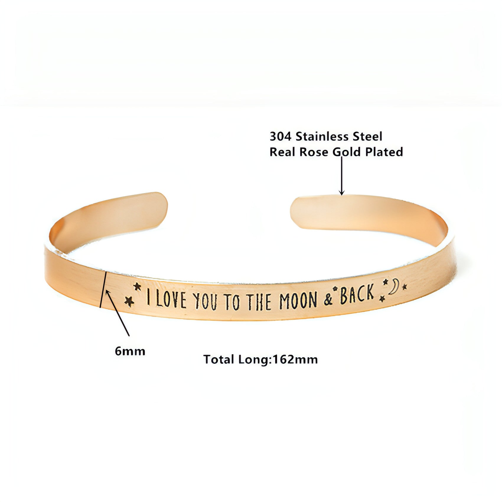 💖 Personalized Adjustable Cuff Bracelet – Your Words, Your Style