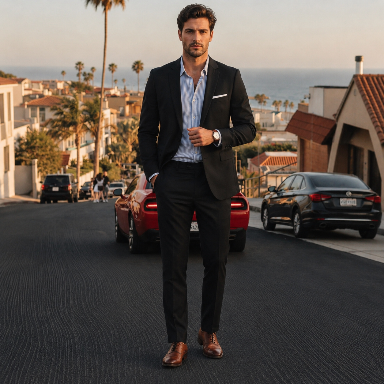 REGALIS™ Executive Slim Fit Suit – Premium Men's Two-Piece Business & Wedding Suit