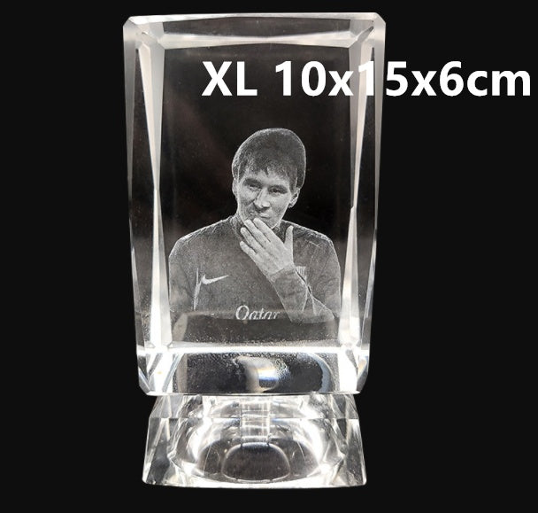 CrystalHeart™ – Personalized  Laser Engraved Glass Photo Cube