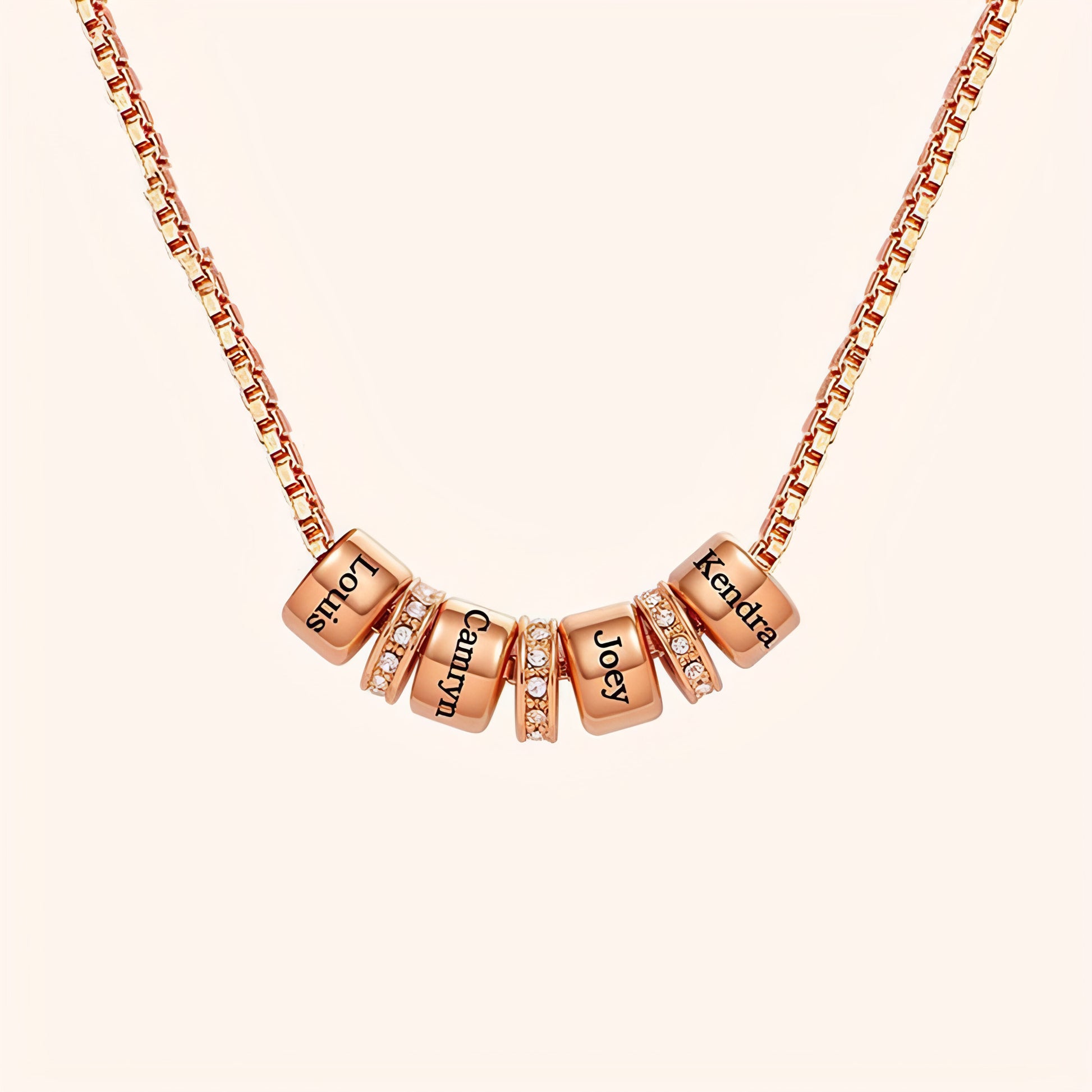 ✨ Personalized Diamond Bead Name Necklace – Your Story, Worn in Gold ✨