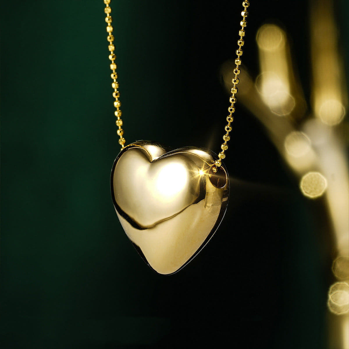 AuriLuxe™ – Personalized 18K Gold Love Pendant Necklace