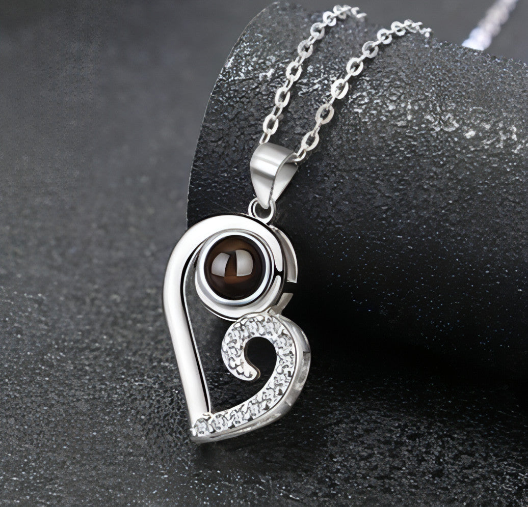 ❤️ Couples Diamond Heart Necklace – Forever Starts Here