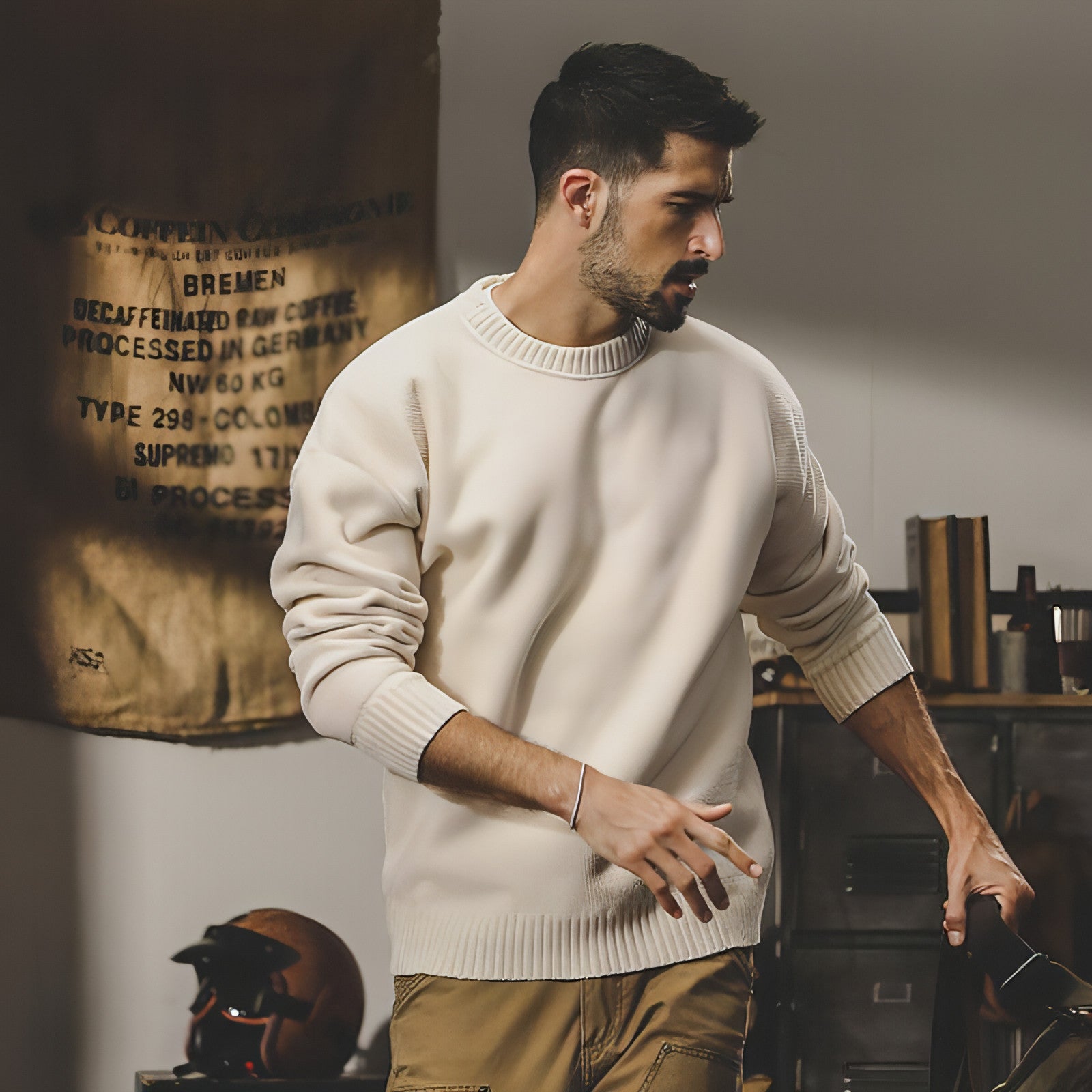 A.1 Suéter de punto básico para ropa interior masculina
