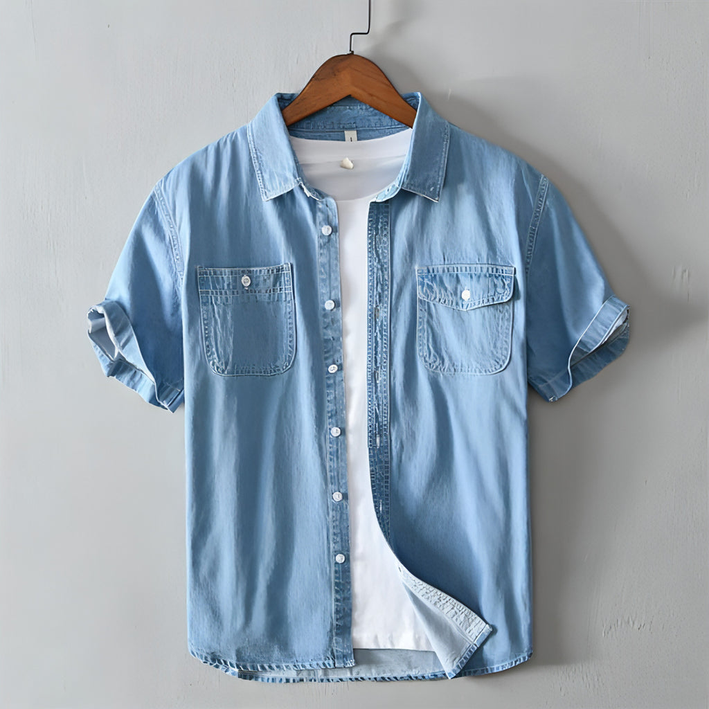 Camisa de vestir de algodón para hombre