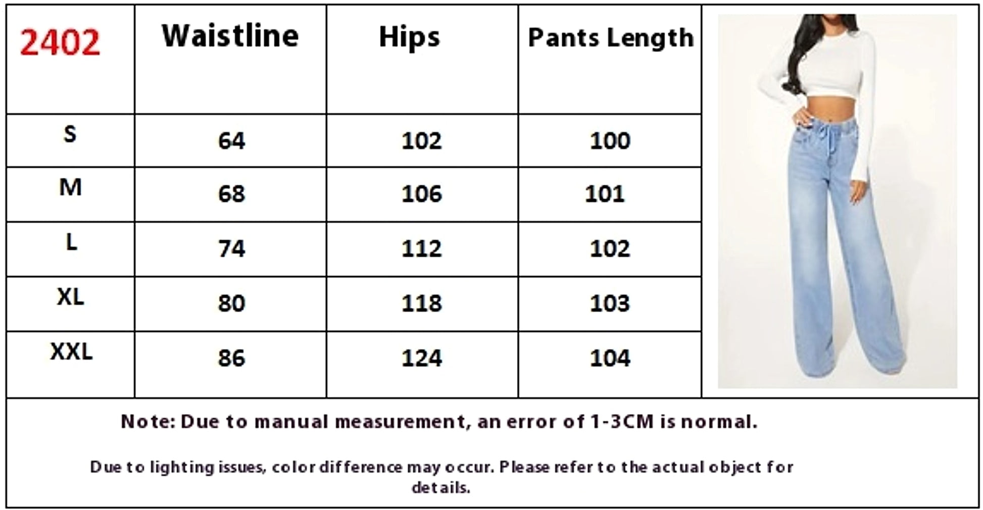 25 Edition – High Waist Drawstring Wide Leg Jeans – Light Blue - enhanced image 1