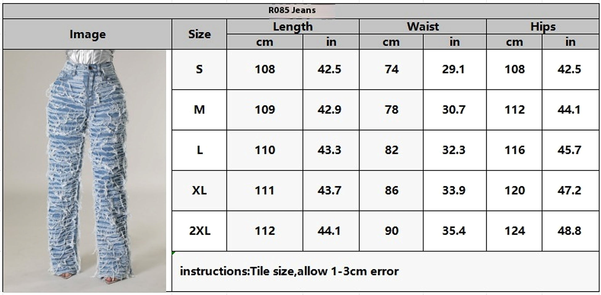 25 Edition – Women’s High Waist Ripped Tassel Denim Pants - enhanced image 1