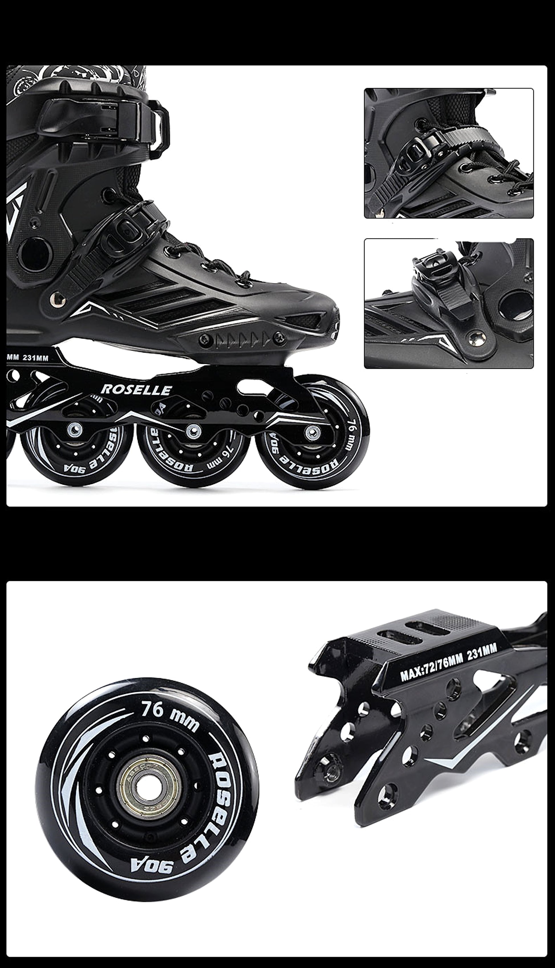 Adult Inline Roller Dkating Beginner Fancy Flat Shoes - enhanced image 1