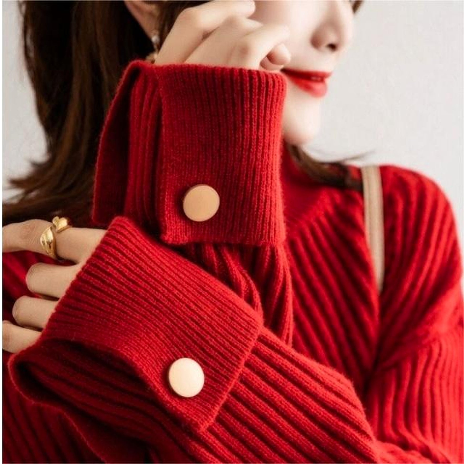Autumn And Winter - New Half Turtleneck Sweater For Women - enhanced image 1