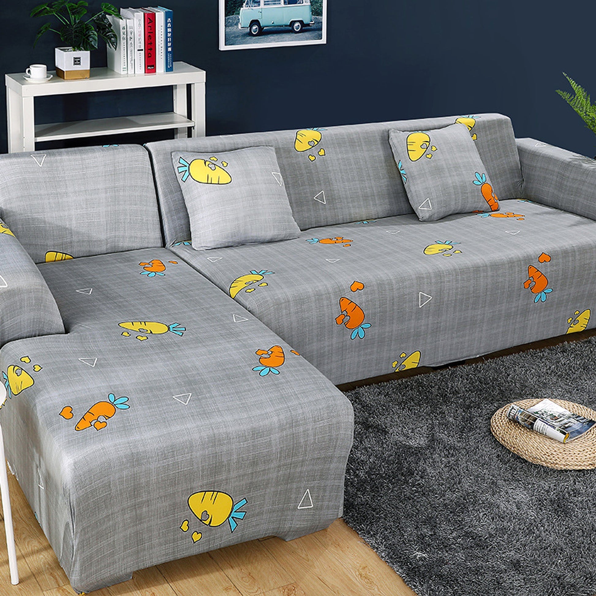 BotaniLuxe™ – Floral Stretch Sofa Cover for Modular/L-Shape Sofas - enhanced image 1
