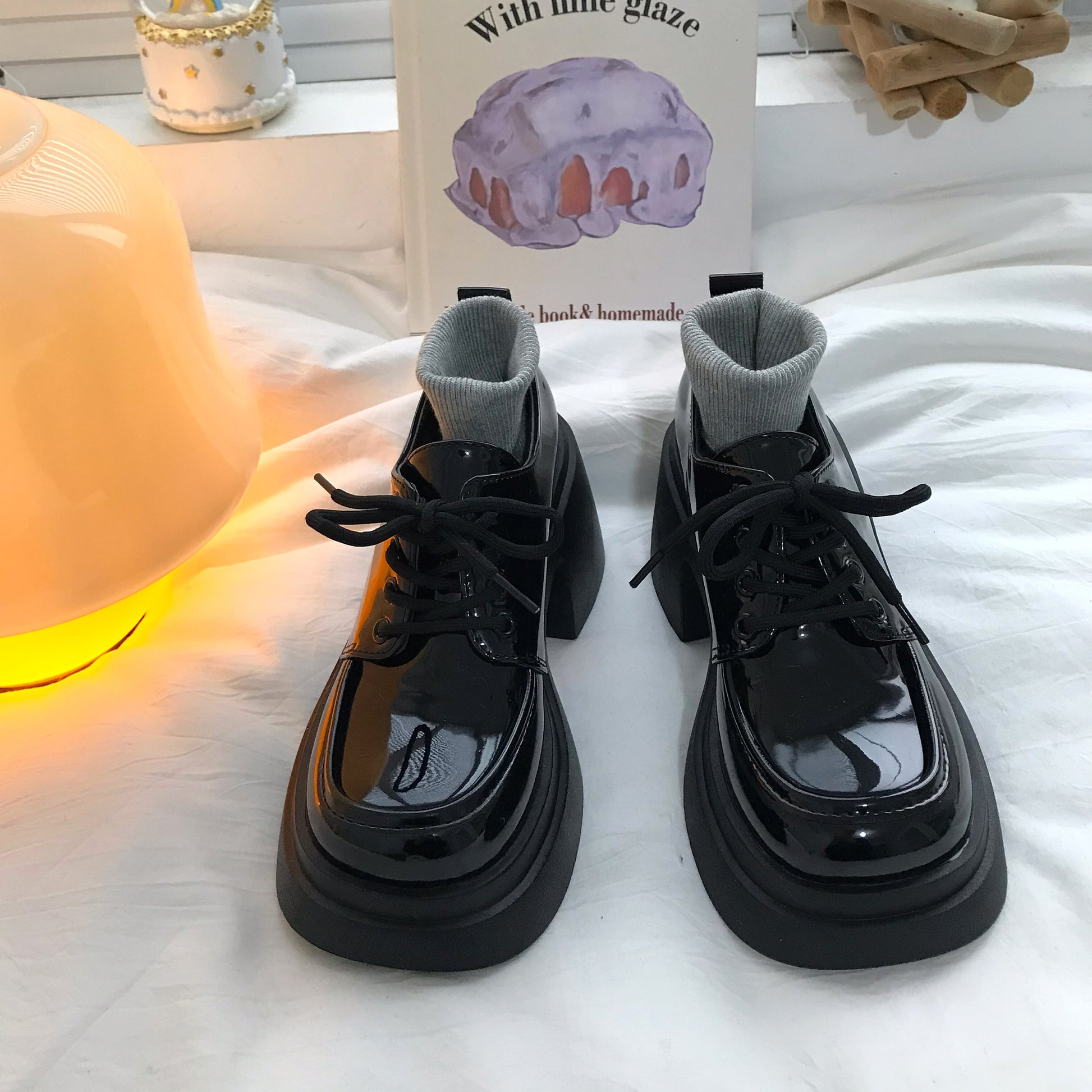 British Style Black Versatile Elevated Single Shoe - enhanced image 1