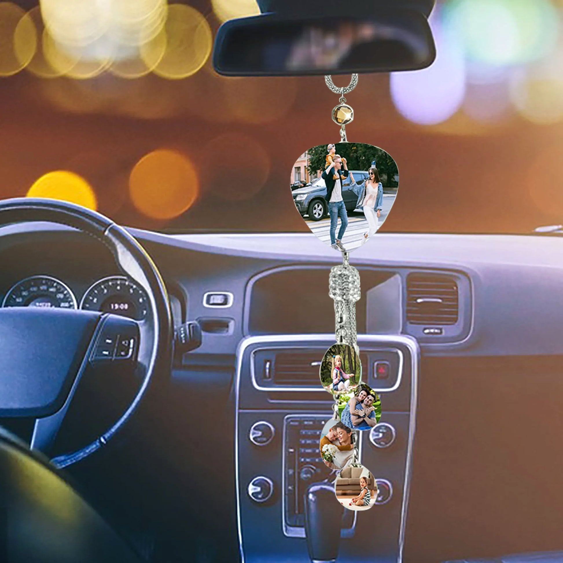 Car Pendant Photo Creative Rearview Mirror Crystal - enhanced image 1