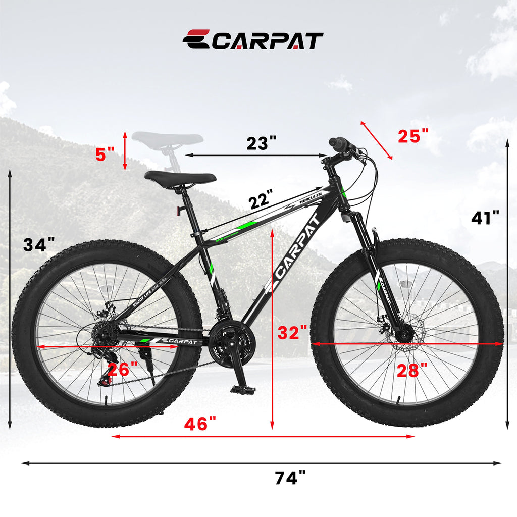 Carpat™Ruffryde – 26" Full Suspension Mountain Bike with Dual Disc Brakes (US Warehouse) - enhanced image 1