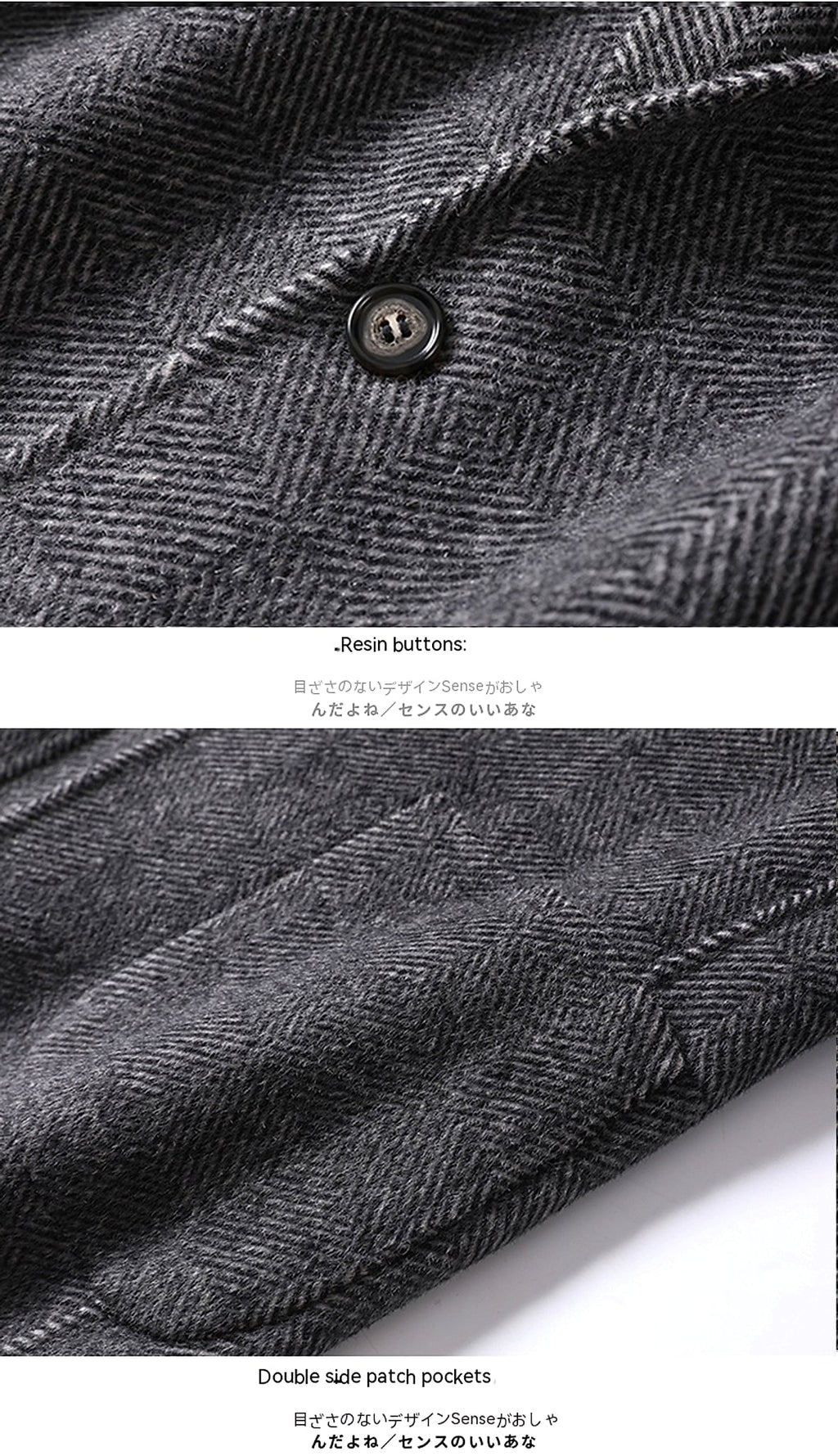 Cashmere Wool Trench Coat Winter Plaid Long Casual Coat Jacke Men - enhanced image 1