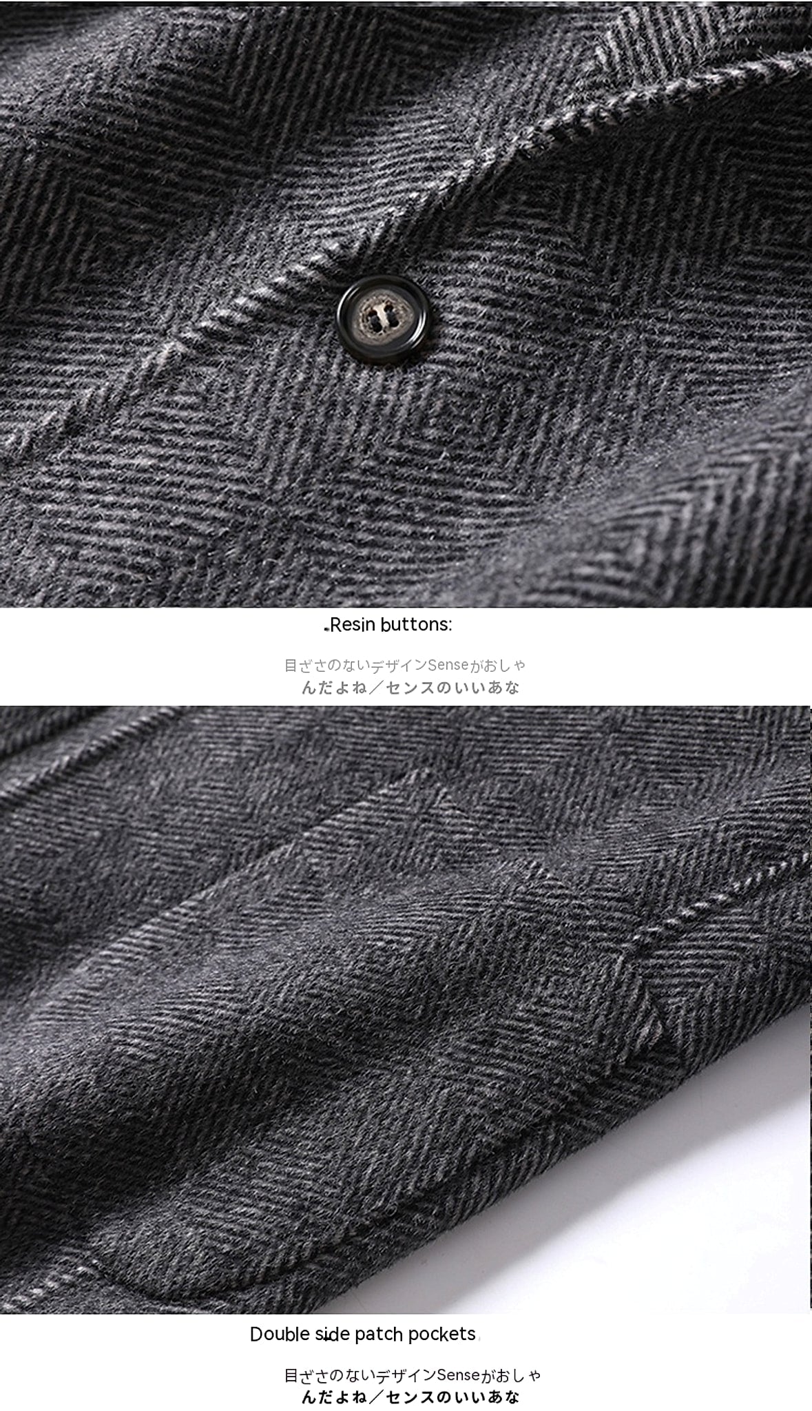 Cashmere Wool Trench Coat Winter Plaid Long Casual Coat Jacke Men - enhanced image 1