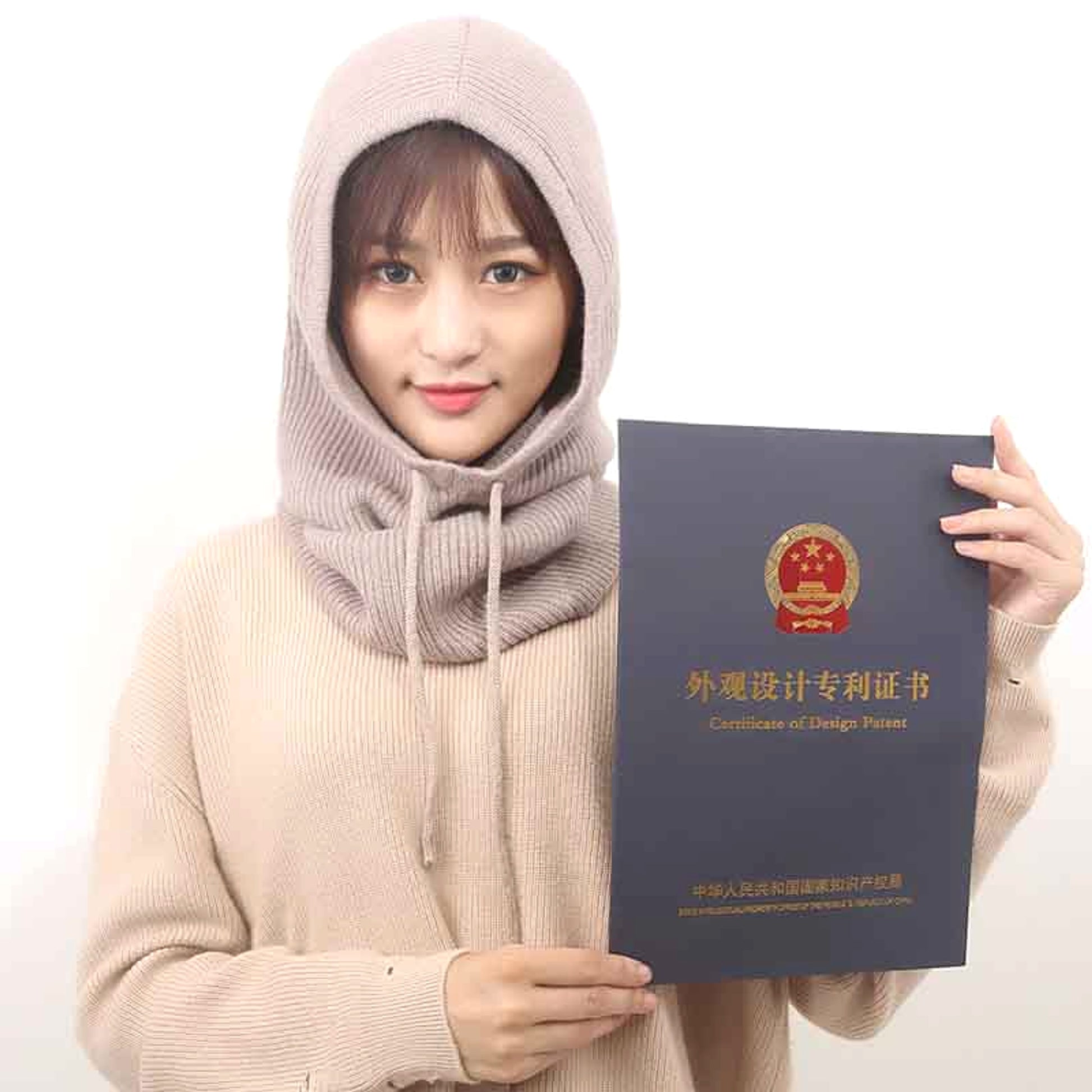 Cashmere Woolen Autumn And Winter Knitted Hat - enhanced image 1
