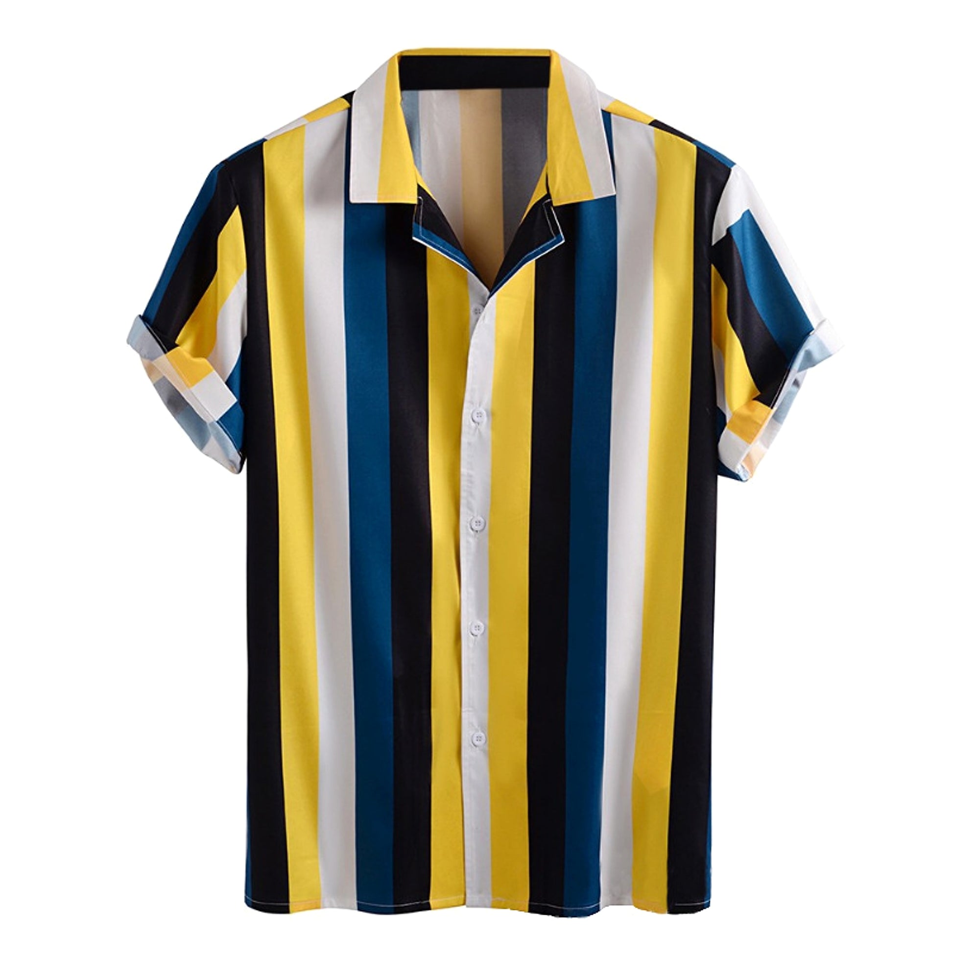 Casual Men DressShirt Stripes - enhanced image 1