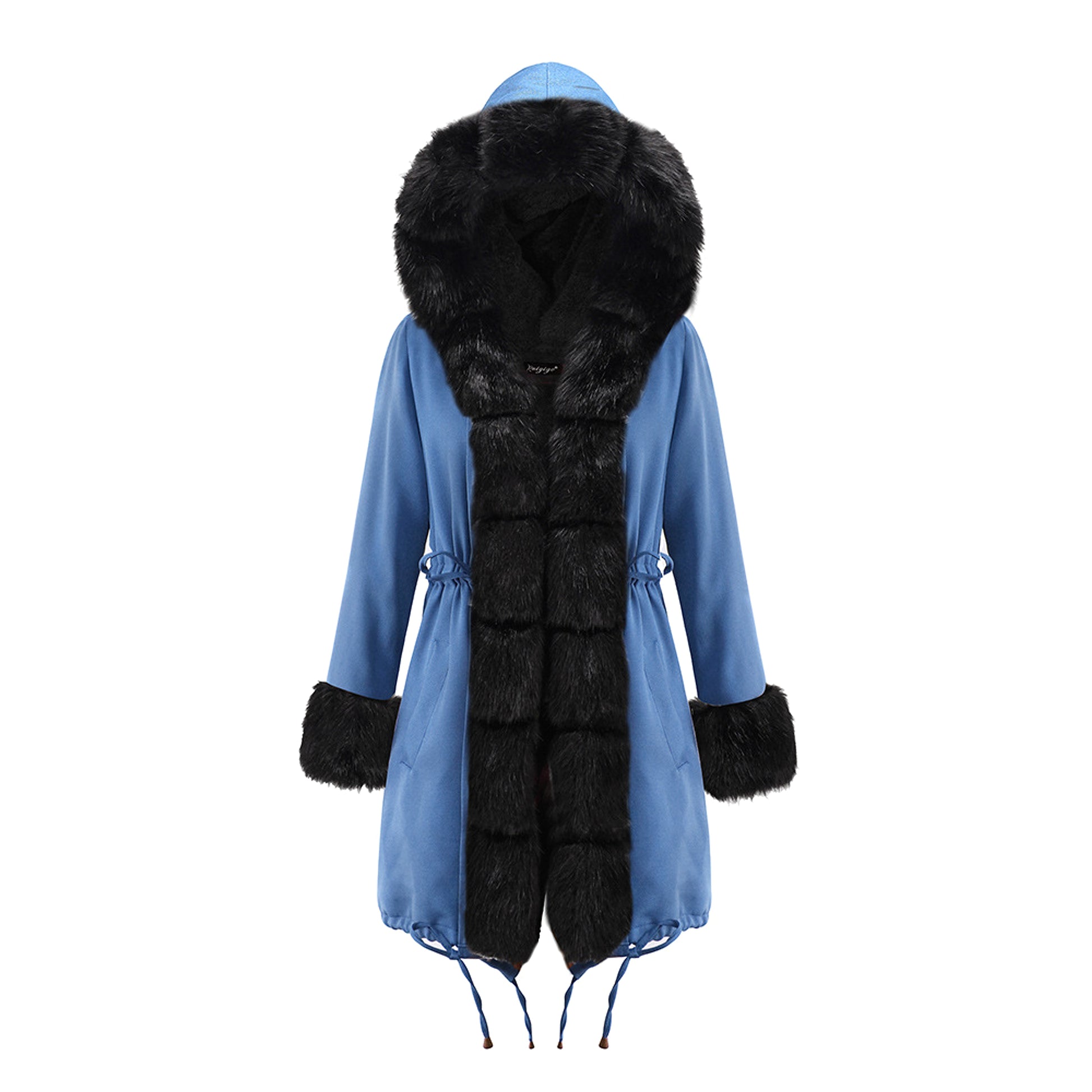 Color-Blocked Arctic Fur Parka – 25 Edition - enhanced image 1