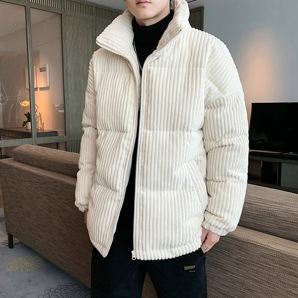 Corduroy Padded Jacket Men Winter Thickening - enhanced image 1