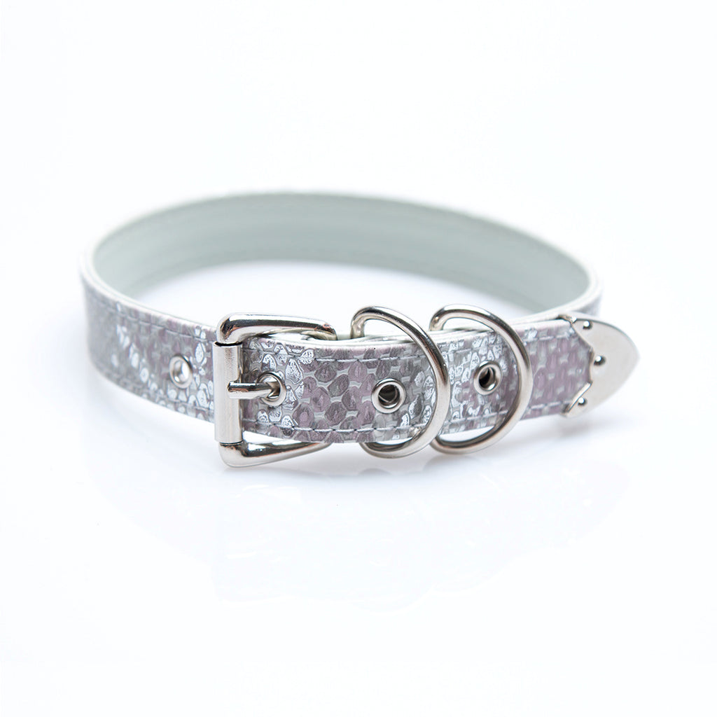 Creative And Minimalist Letter Snake Patterned Leather Collar - enhanced image 1