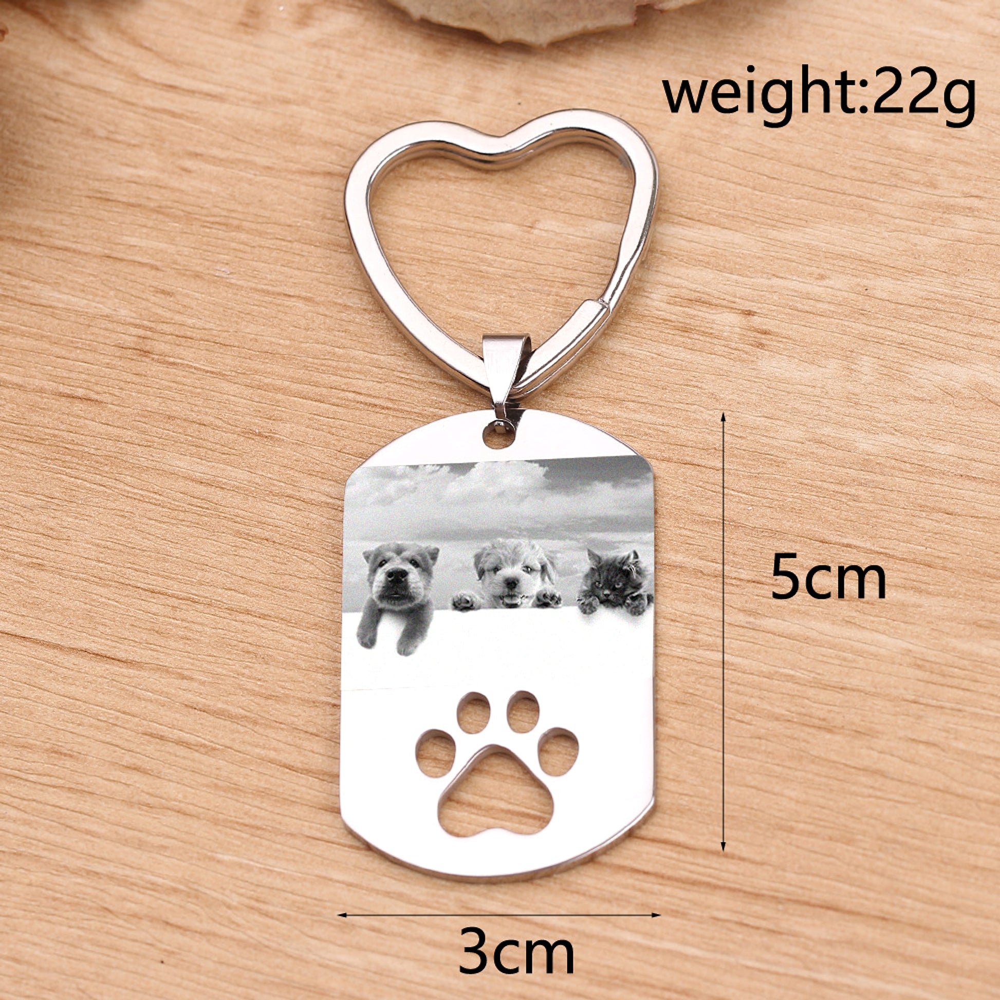 Keychain Stainless Steel Engraved - enhanced image 1