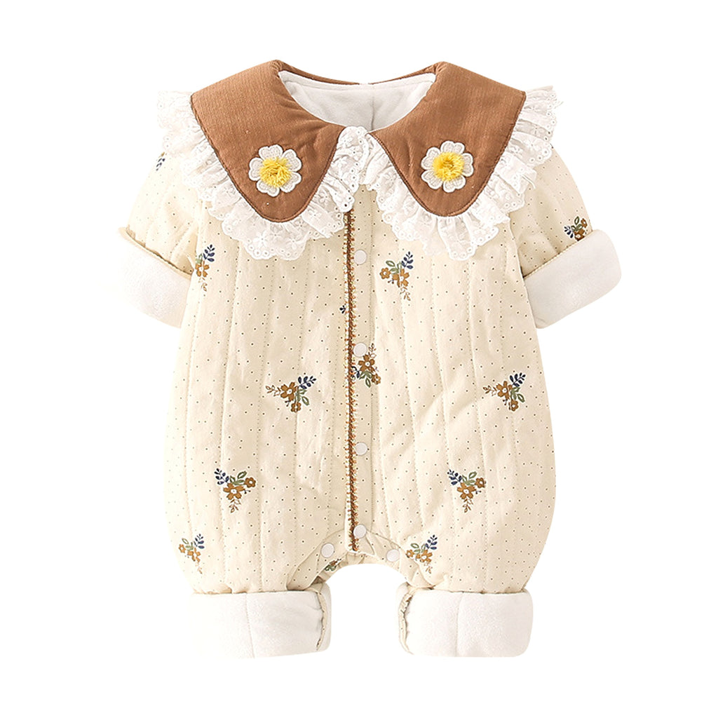 DaisyWarm™ – Winter Floral Jumpsuit for Baby Girls - enhanced image 1