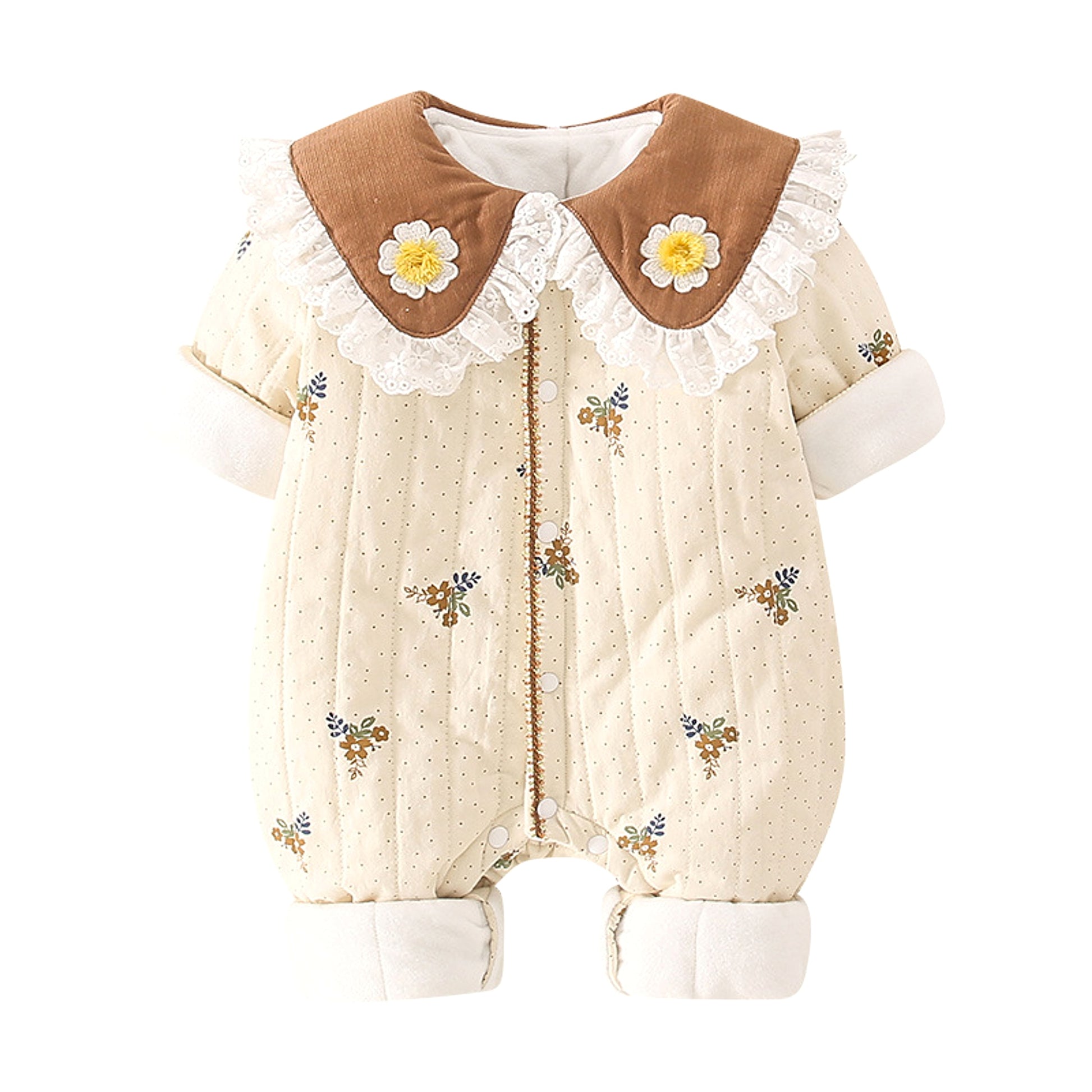 DaisyWarm™ – Winter Floral Jumpsuit for Baby Girls - enhanced image 1