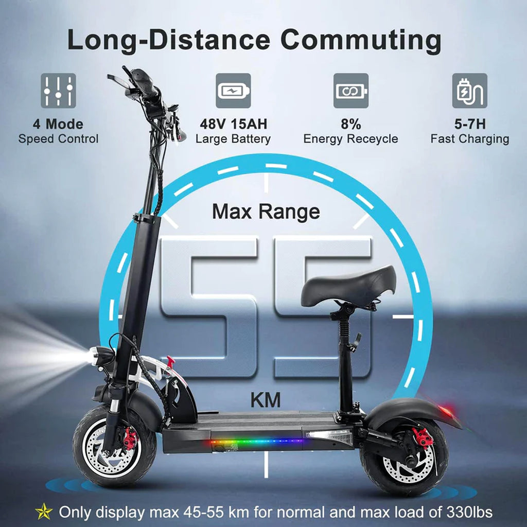 ⚡ UrbanMax™ Electric Scooter – Up to 55KM Range - enhanced image 1