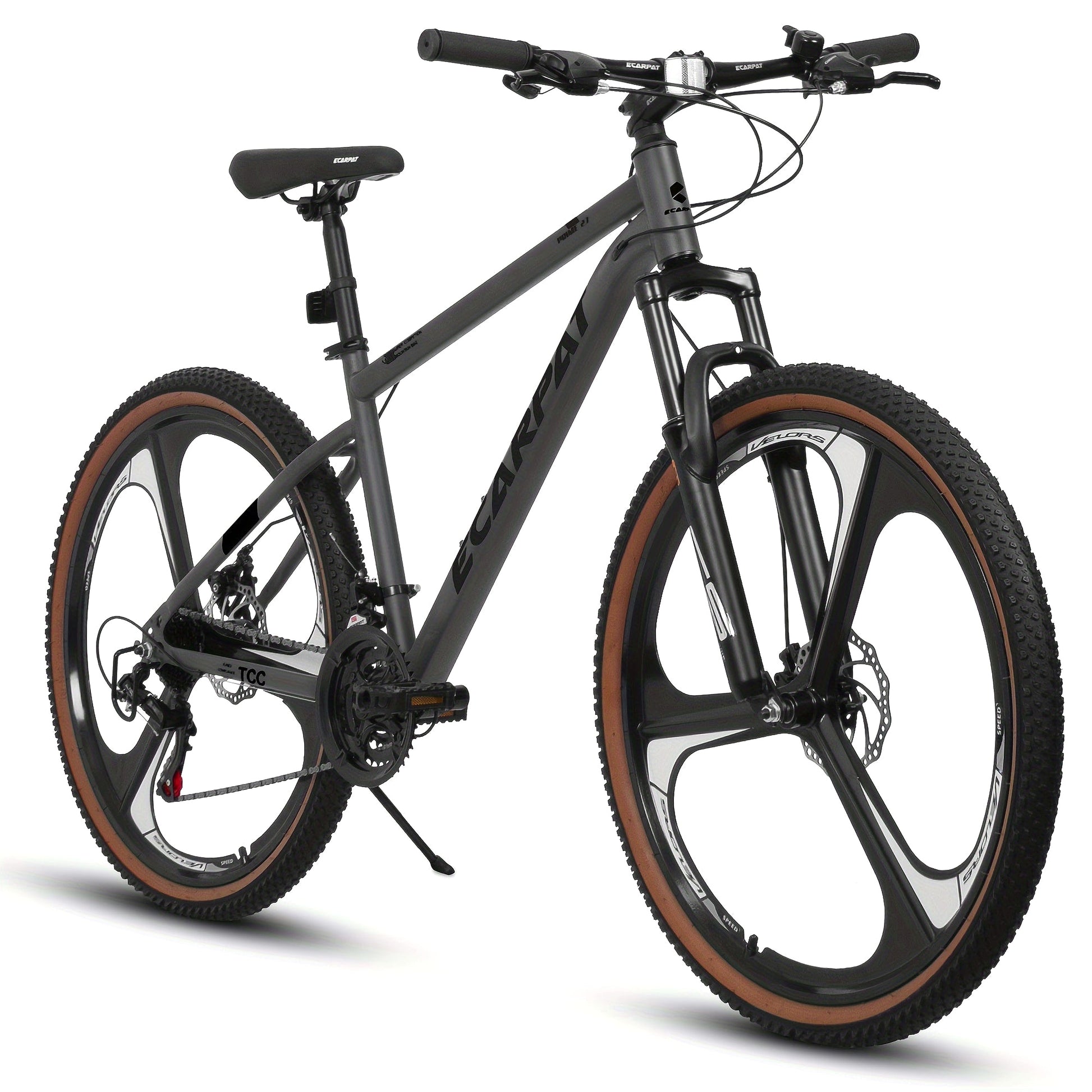 Ecarpat™ Racing MODERNA – 27.5" Hybrid MTB (21-Speed, Dual Disc, Black-Orange) - enhanced image 1