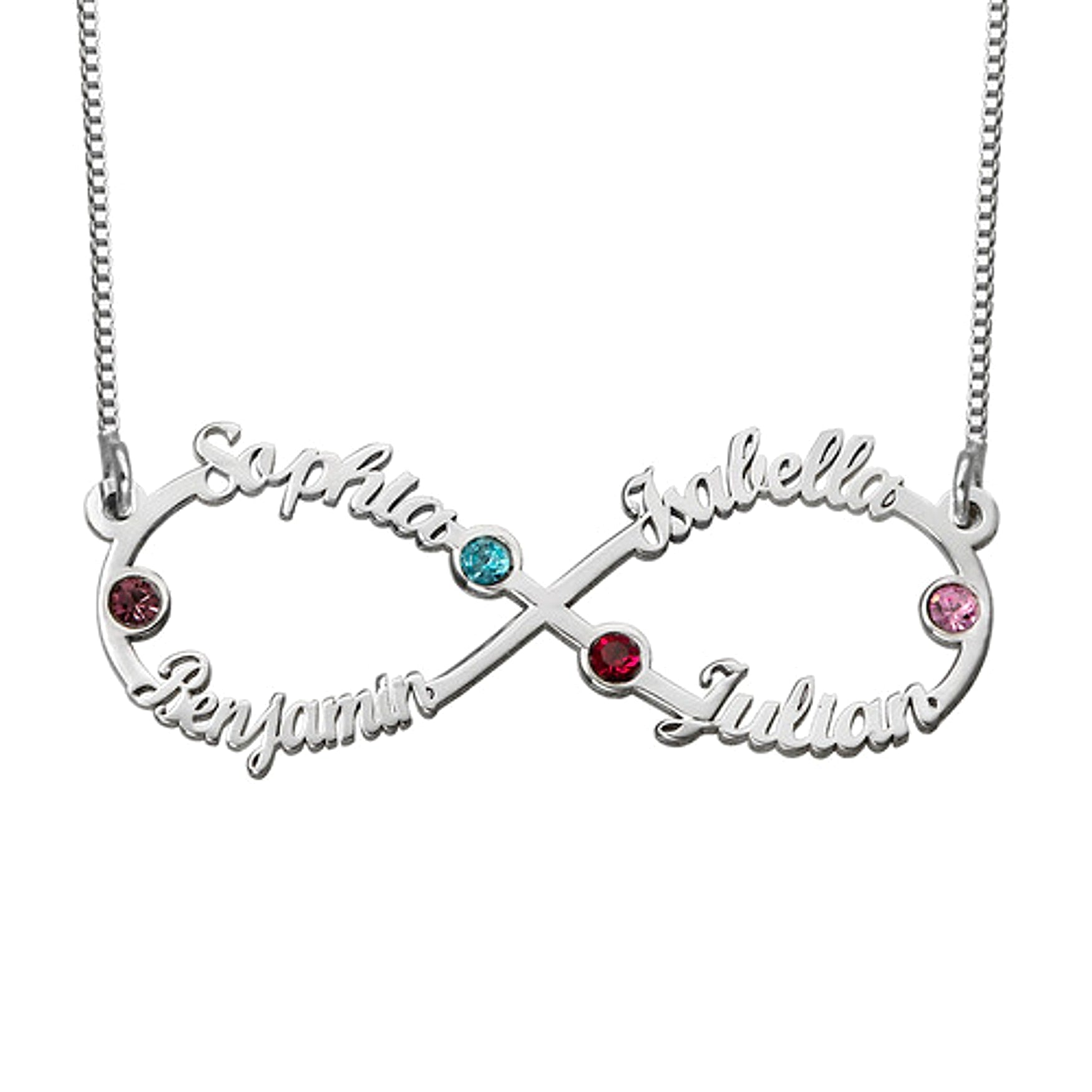 Personalized Eight-Character Name Necklace – Elegant Infinity Pendant - enhanced image 1