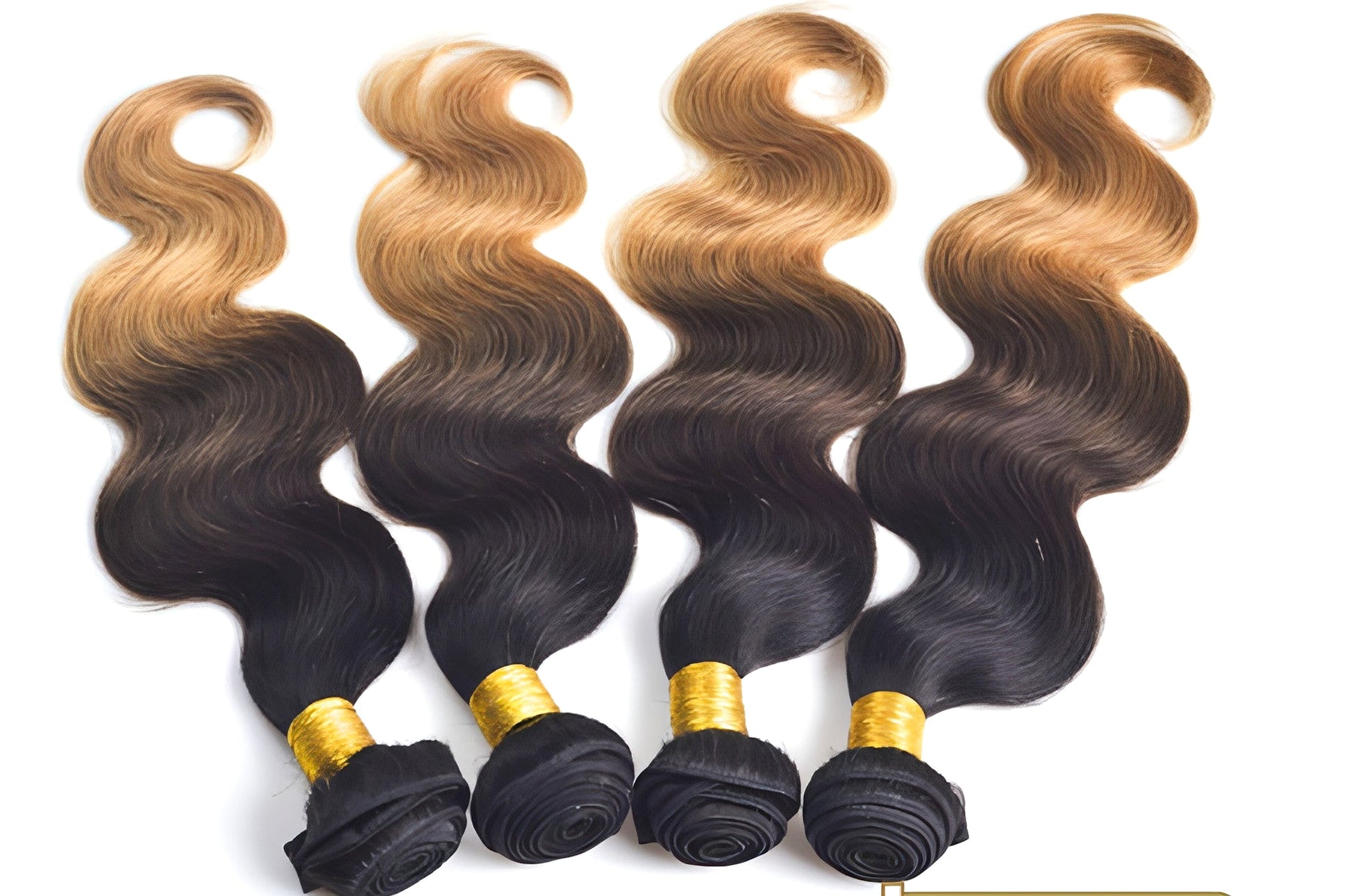 Europe And The United States Sell Three Color Gradient Real Wig Hair Curtain Hair Hair Curtain 1b 4 27ombre Hair Weft - enhanced image 1
