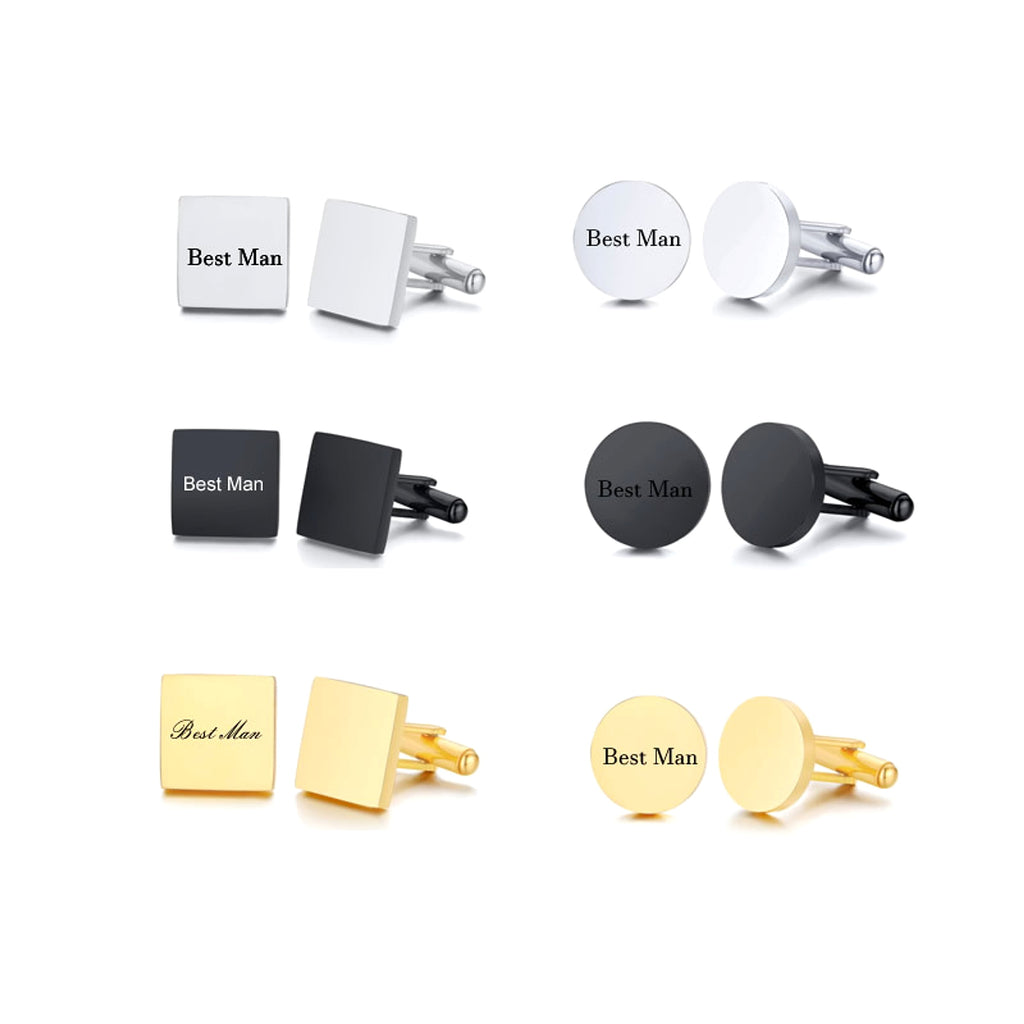 Minimalist Stainless Steel Cufflinks – Classic & Elegant - enhanced image 1