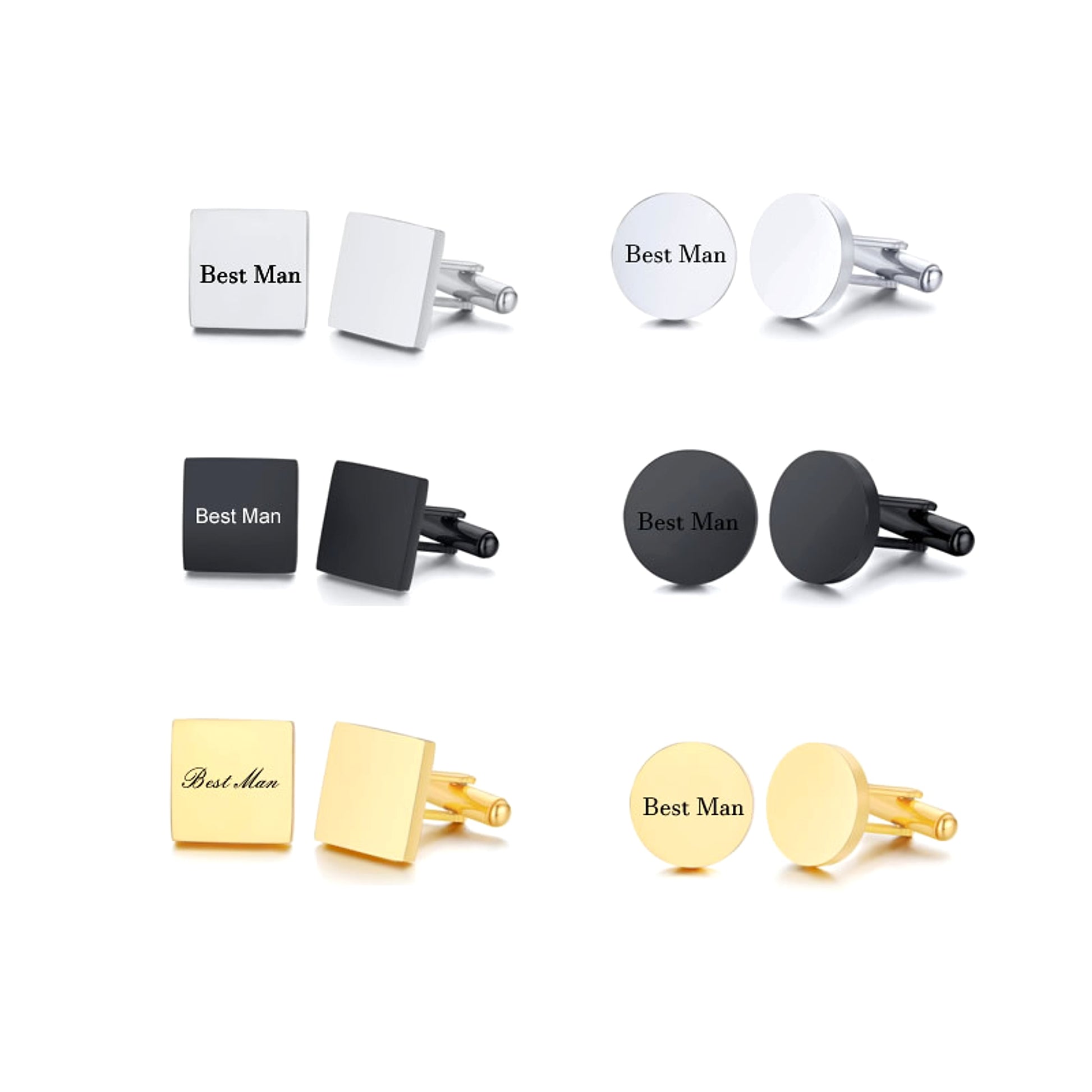 Minimalist Stainless Steel Cufflinks – Classic & Elegant - enhanced image 1
