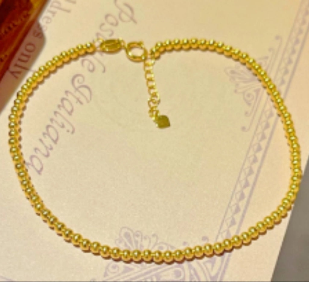Exquisite Minority Lady Gold Bead Bracelet - enhanced image 1