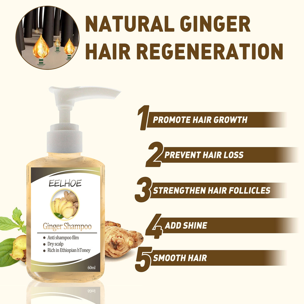 Ginger Root Hair Regeneration Shampoo – Anti-Hair Loss & Growth Booster - enhanced image 1