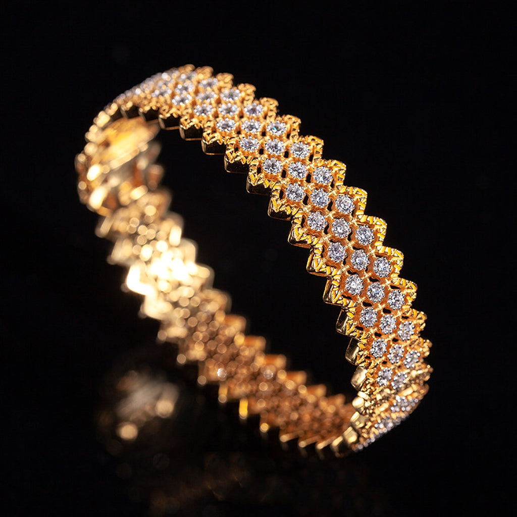 Gold Plated S925 Silver Fine Version Of The Lace Bracelet For Women - enhanced image 1