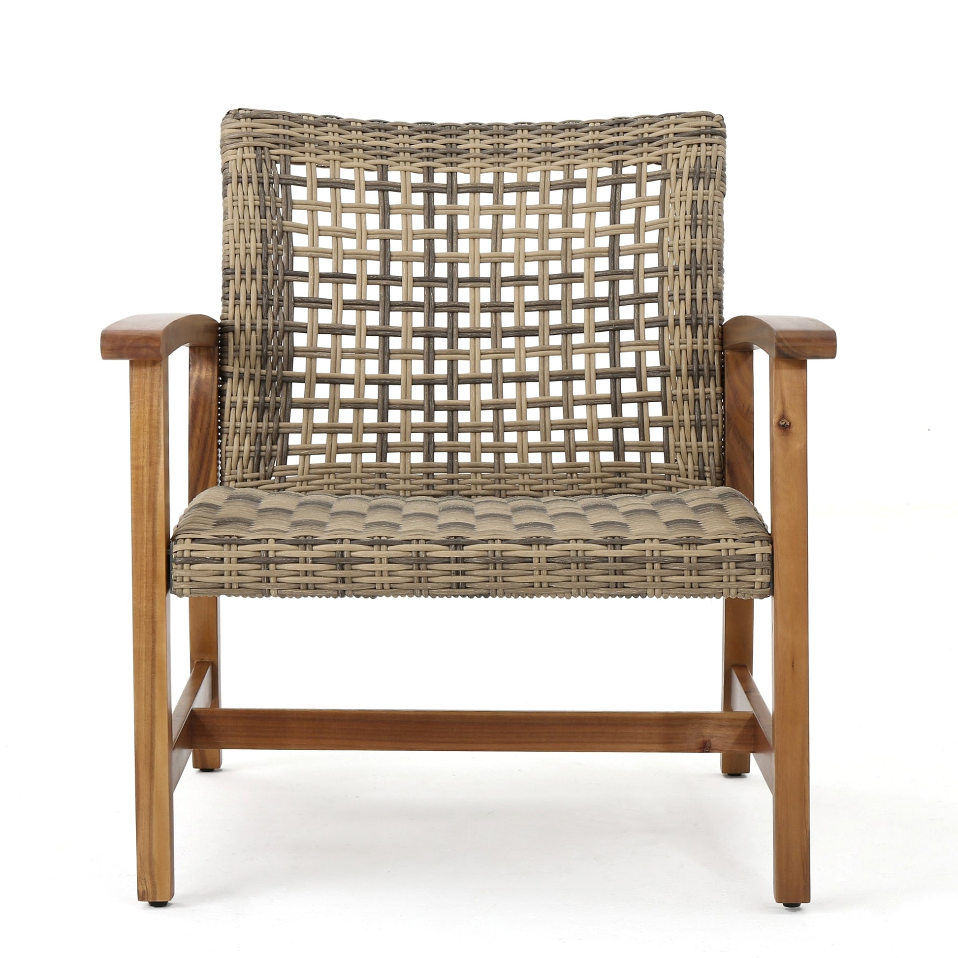 LuneluX_Home – Outdoor Club Chair Set (2 pcs, Natural + Grey) - enhanced image 1