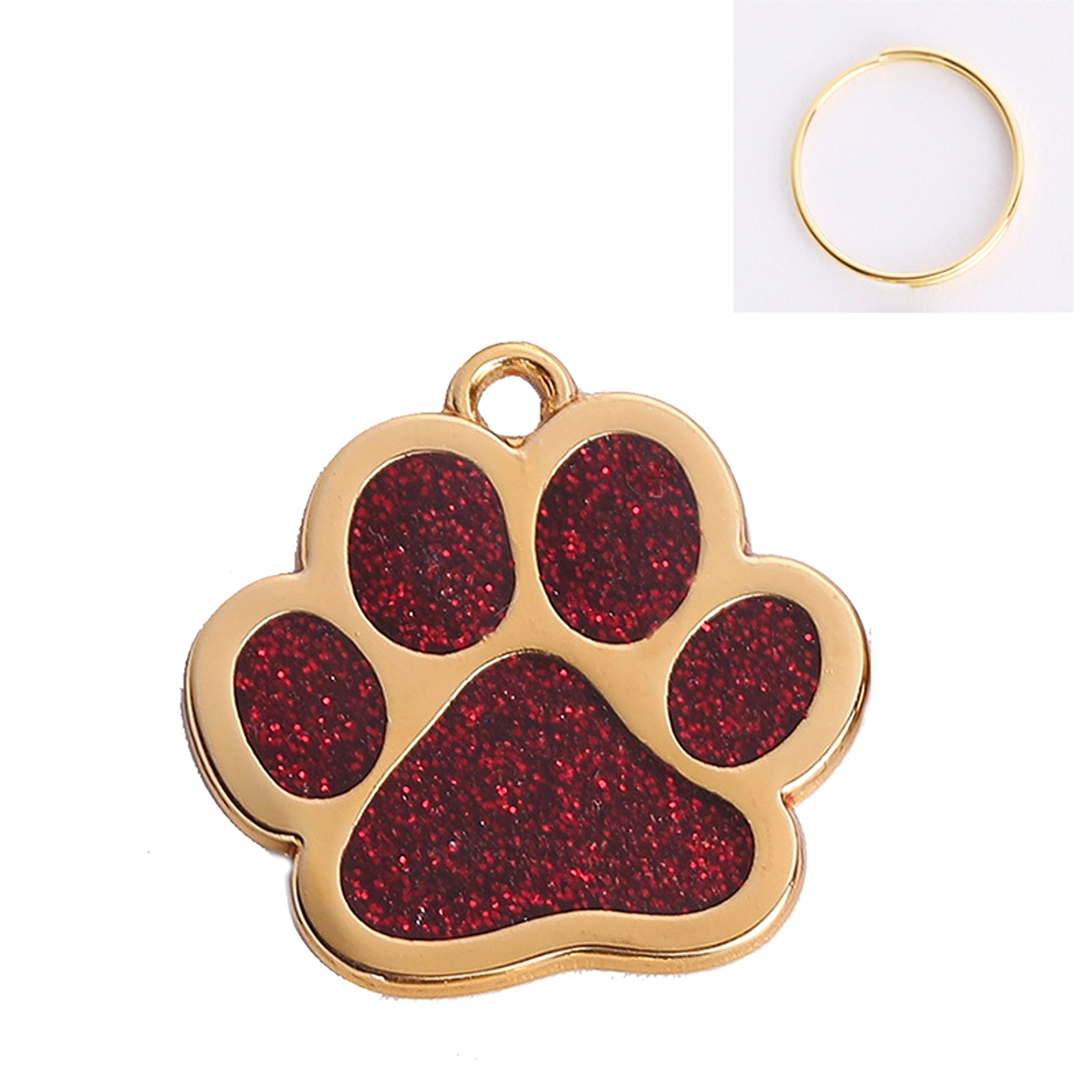 Paw Print Metal Keychain – Stylish & Durable Pet Lover Accessory - enhanced image 1
