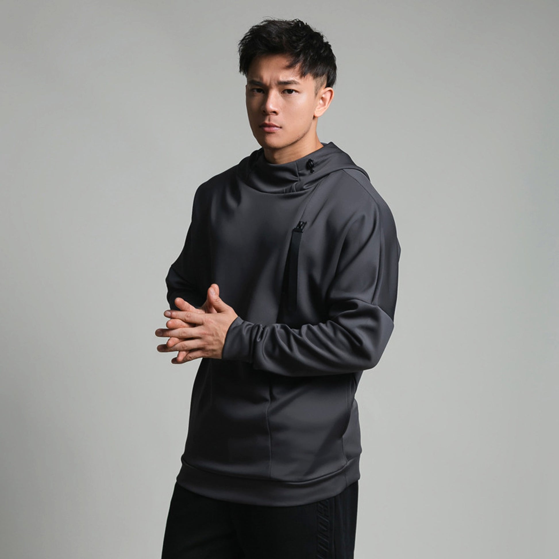 High Collar Sports Sweater For Men Loose - enhanced image 1
