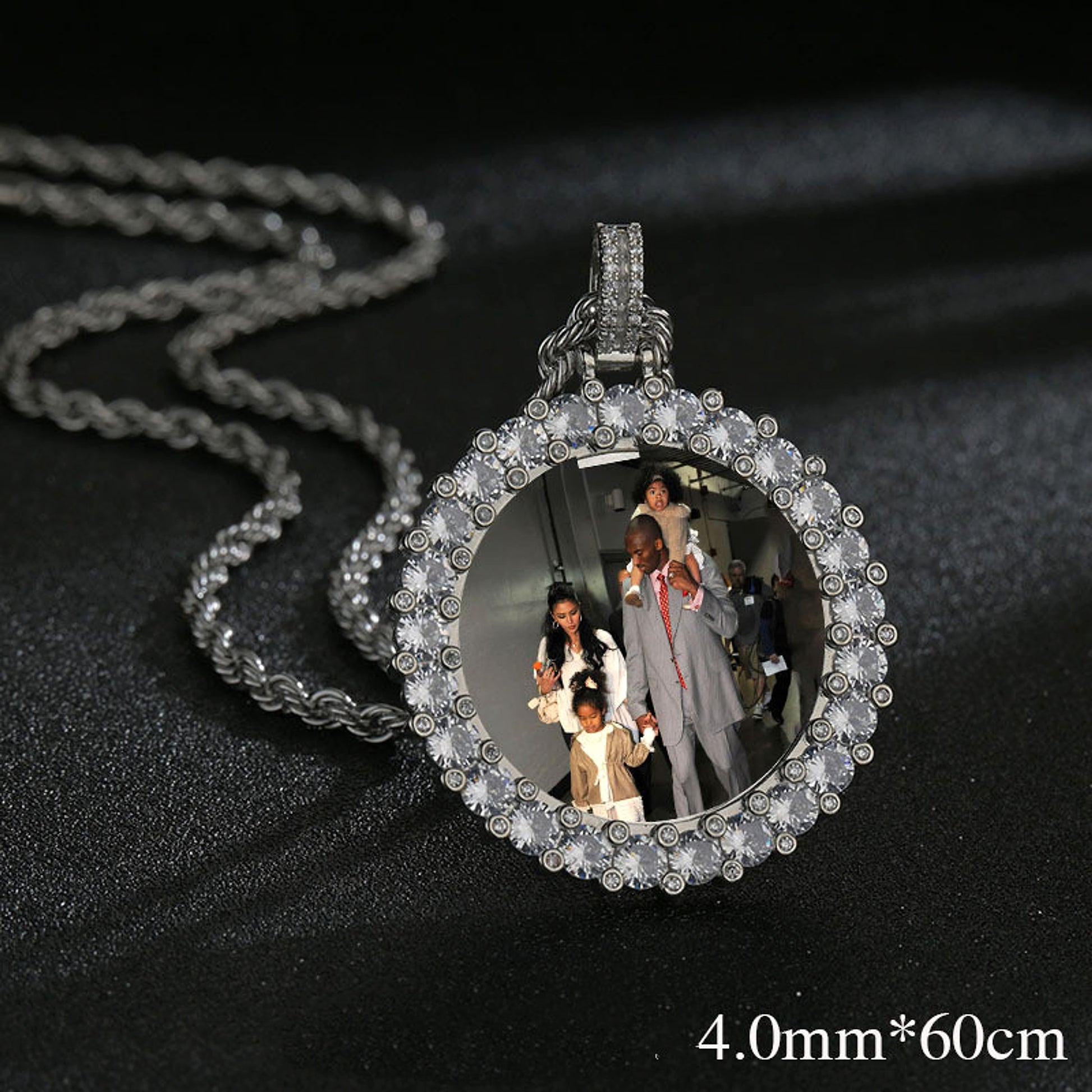 Custom Hip Hop Diamond Photo Pendant – Keep Your Memories Close! - enhanced image 1