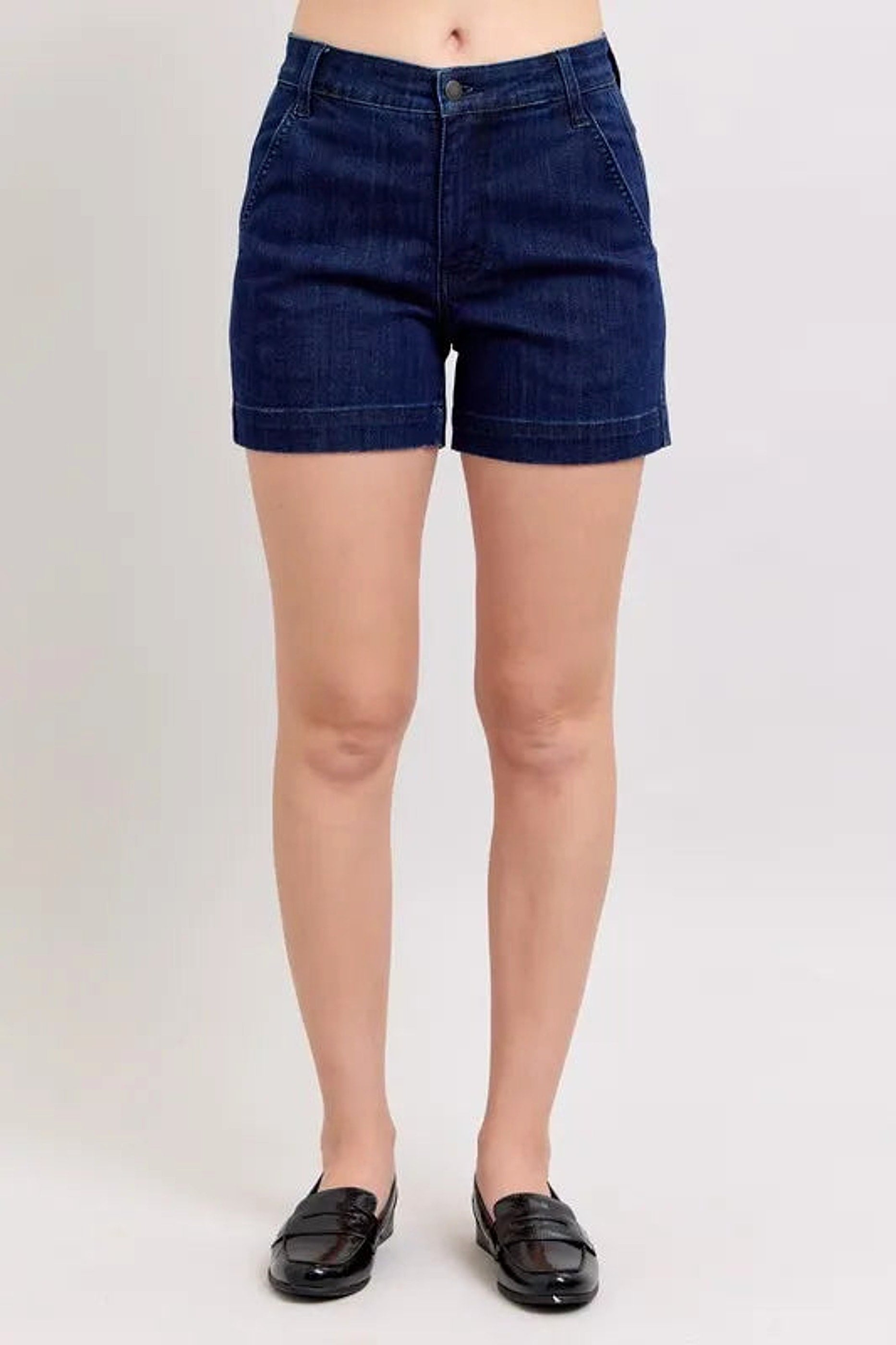 Judy Blue Full Size High Waist Denim Shorts Plus Size - enhanced image 1