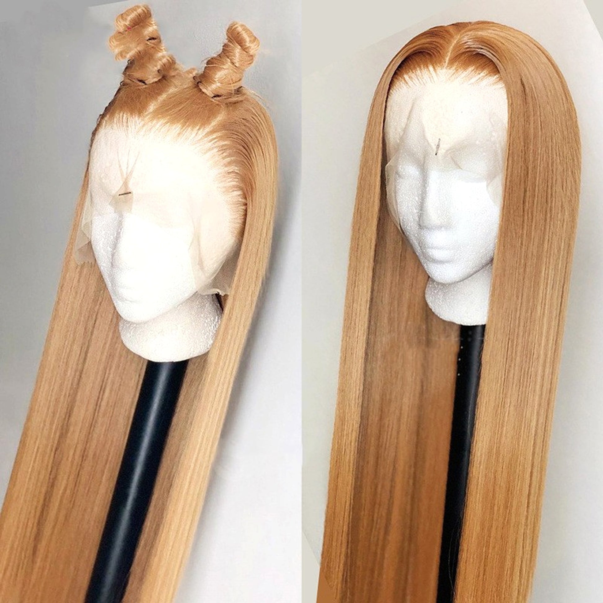 VelvetFlow - Lace Headband With Real Straight Hair - enhanced image 1
