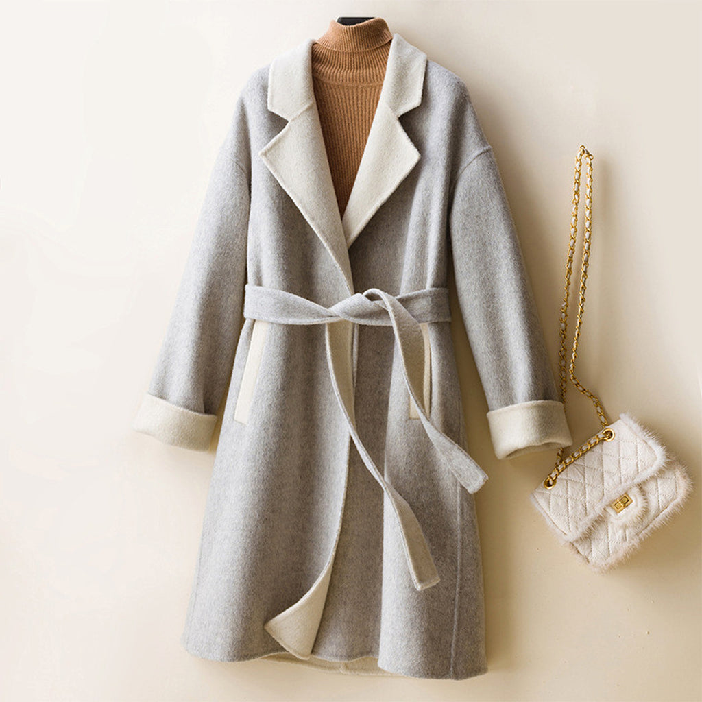 Ladies Wool Double-Faced Coat – Classic Elegance & Cozy Warmth - enhanced image 1