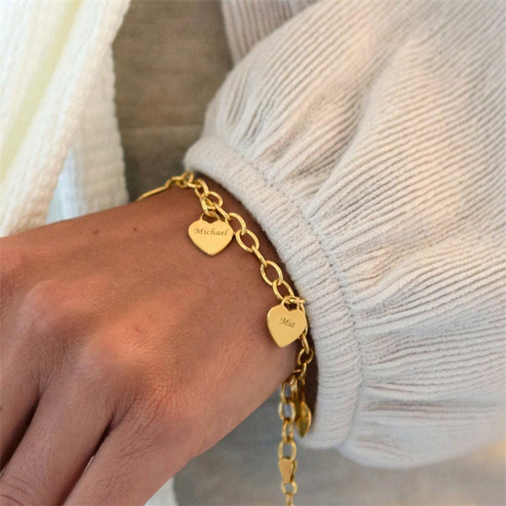 Love Engraved Bracelet Stainless Steel DIY - enhanced image 1