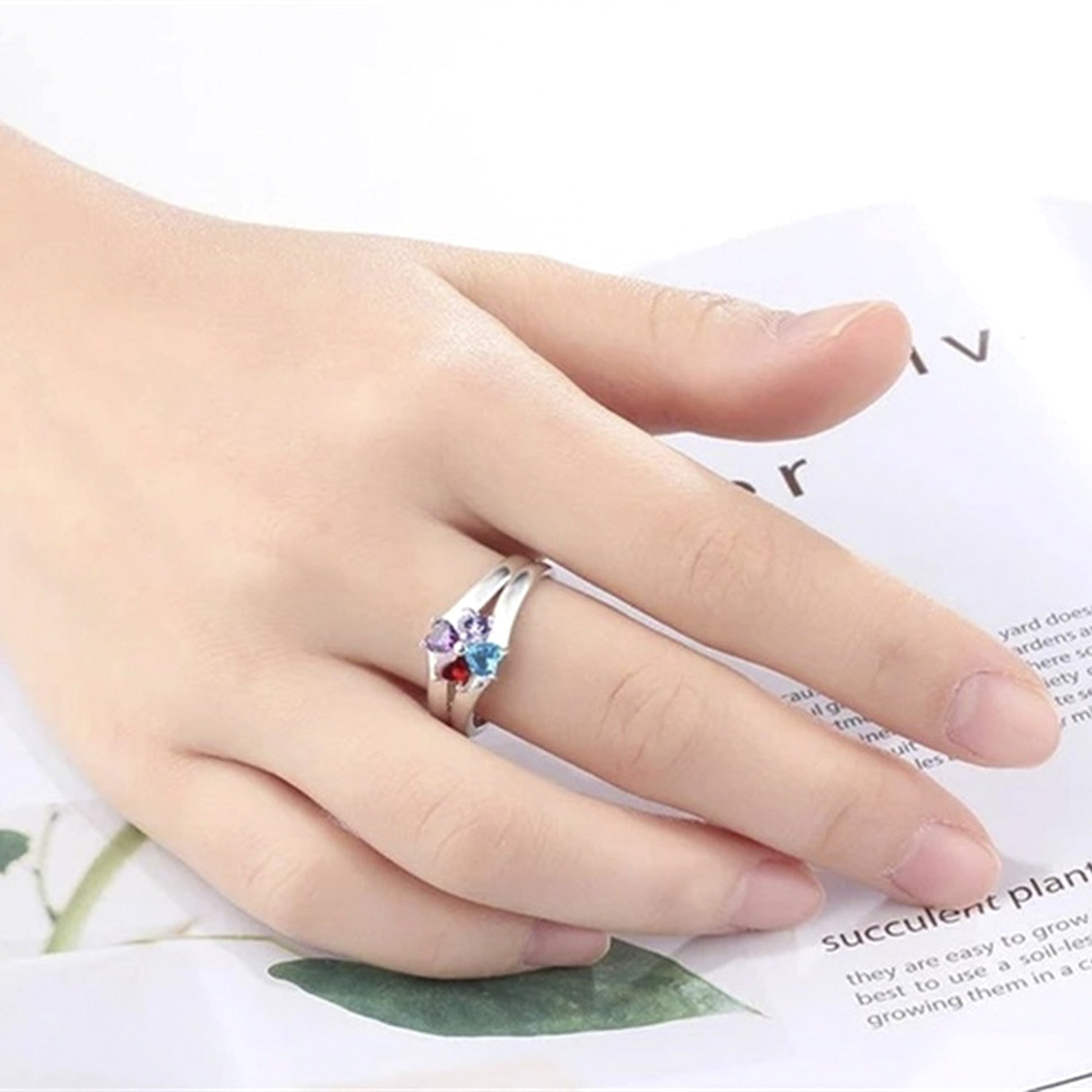 Lovers Rings Silver Rings Female And Male Pair Gift Lettering - enhanced image 1